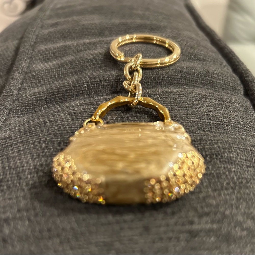 Addison Ross Gold Keychain Purse Charm. Like new. A fun statement! - Picture 5 of 5
